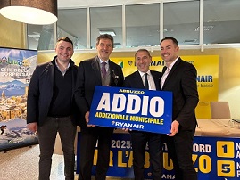 Cinque nuove rotte, un secondo aereo basato e via all’addizionale comunale, le novità della prossima stagione estiva di Ryanair su Abruzzo Airport